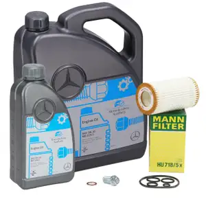 6L ORIGINAL 5W-40 f&uuml;r MB 229.5 Motor&ouml;l + MANN &Ouml;lfilter MERCEDES-BENZ M112 M113 M272 M273