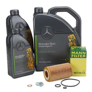7L ORIGINAL 5W-30 MB 229.51 Motoröl + MANN Ölfilter MERCEDES-BENZ OM611 OM612 OM646 OM647