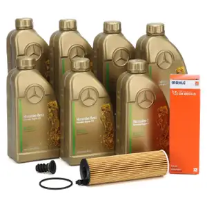 7L ORIGINAL 0W-20 MB 229.71 + MAHLE Ölfilter MERCEDES A-/B-/C-/E-/S-Klasse OM654 OM656