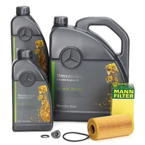 7L ORIGINAL 5W-30 MB MB 229.51 Motoröl + MANN Ölfilter MERCEDES C-Klasse W205 S205 OM626