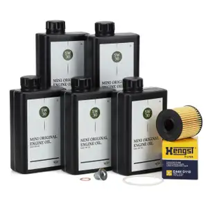5L ORIGINAL 5W-30 LL-04 Motor&ouml;l + HENGST &Ouml;lfilter f&uuml;r MINI R56 R57 R55 R60 N12 N14 N16 N18