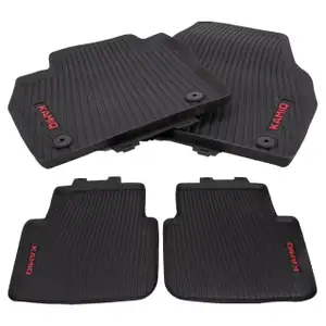ORIGINAL Gummimatten Fu&szlig;matten Satz f&uuml;r SKODA Kamiq NW4 vorne + hinten 4-teilig