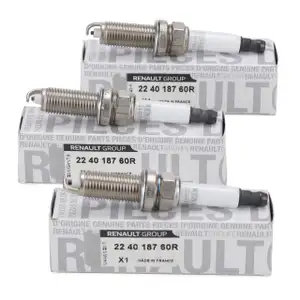 3x ORIGINAL Z&uuml;ndkerze f&uuml;r RENAULT Twingo 3 1.0 SCe 69/71 PS 224018760R