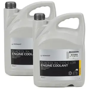 10L 10 Liter ORIGINAL Renault Kühlerfrostschutz GLACEOL RX TYPE E LDR BLAU 7711947051