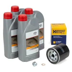 4L ORIGINAL 5W-30 ACEA C2 Motor&ouml;l + HENGST &Ouml;lfilter f&uuml;r TOYOTA Auris Corolla 1.4 D-4D