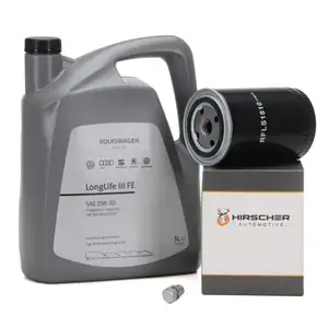 5L ORIGINAL 0W30 Motoröl + HIRSCHER Ölfilter für VW Passat B5 B5.5 AUDI A4 B5 B6 B7 1.8 T