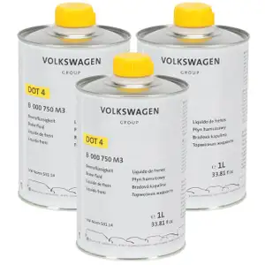 3L 3 Liter ORIGINAL AUDI SEAT SKODA VW Bremsfl&uuml;ssigkeit DOT 4 VW NORM 501 14 B000750M3