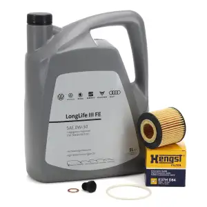 5L ORIGINAL 0W-30 Motoröl + HENGST Ölfilter VW Polo 4 5 Ibiza 3 4 Fabia 1 2 Rapid 1.2