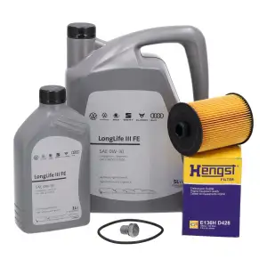 6L ORIGINAL 0W-30 Motoröl + HENGST Ölfilter VW Passat B7 Touareg 7P SKODA Superb 2 3.6 FSI