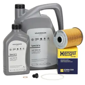 6L ORIGINAL 10W-40 Motor&ouml;l + HENGST &Ouml;lfilter f&uuml;r VW Golf 3 Passat B3/B4 Vento 2.8/2.9 VR6