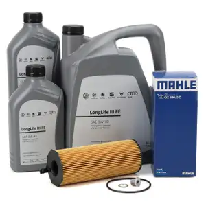 7L ORIGINAL 0W30 Motor&ouml;l + MAHLE &Ouml;lfilter f&uuml;r AUDI A4 B7 B8 A5 A6 A8 Touareg 2.7/3.0 TDI
