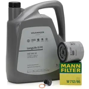 5L ORIGINAL 0W30 Motoröl Öl LONGLIFE 3 FE + MANN Ölfilter für VW AUDI SEAT 1.0-1.5 TSI