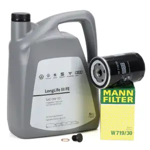 5L ORIGINAL 0W-30 Motoröl + MANN Ölfilter für VW Golf 3 Passat B3/B4 B5 Sharan 1.6-2.0 GTI