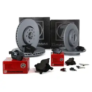 ZIMMERMANN Brake Discs + Brake Pads for OPEL Meriva B and Zafira B (5-hole, front and rear)