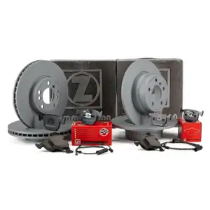 ZIMMERMANN Bremsscheiben + Bel&auml;ge + Wako f&uuml;r BMW X5 E53 3.0i 4.4i 3.0d vorne + hinten