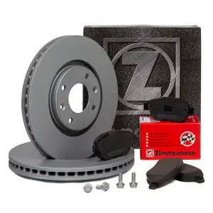 ZIMMERMANN Brake Discs + Pads for CITROEN C3 2, C4 1, PEUGEOT 206, 207, 307 (Front)