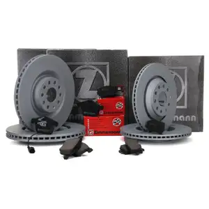 ZIMMERMANN Brake Discs + Pads + Wako for AUDI S3 8P and SEAT Leon Cupra 5F (front and rear)