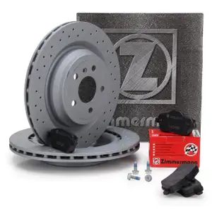 ZIMMERMANN Bremsscheiben + Bel&auml;ge f&uuml;r MERCEDES M-Klasse GLE W166 250d 350d 4-matic hinten