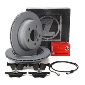 ZIMMERMANN Bremsscheiben + Bremsbel&auml;ge + Wako f&uuml;r BMW 3er F30-34 4er F32-36 hinten