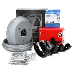 ZIMMERMANN Brake Drums + Shoes for SMART City-Coupe ForTwo Cabrio Coupe 450 451 (Rear)