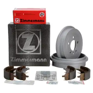 ZIMMERMANN Bremstrommeln + Bremsbacken f&uuml;r VW Polo 9N 6R 6C Fox Fabia 1 Ibiza 3 hinten