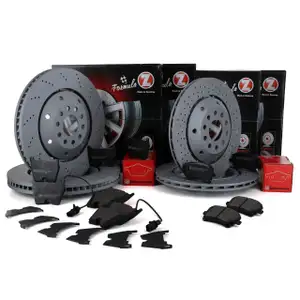 Zimmermann FORMULA Z Brake Discs + Pads + Wako for AUDI RS6 C5 (Front + Rear)