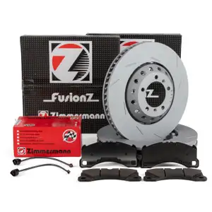 Zimmermann FORMULA Z Brake Discs and Pads (Wako) for Porsche Panamera 970 4.8 Turbo/S (Front)