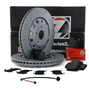 Zimmermann FORMULA Z Bremsscheiben + Bel&auml;ge + Wako f&uuml;r AUDI TTRS 8J SEAT Leon Cupra vorne