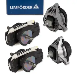 2x LEMF&Ouml;RDER Motorlager + 2x Automatikgetriebelager f&uuml;r BMW F20/21 F22 F30-34 F32-36 N47