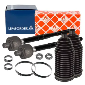 2x LEMF&Ouml;RDER Spurstange + febi Lenkmanschette f&uuml;r MERCEDES W205 S205 C257 W213 S213 vorne