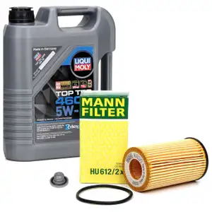 5L LIQUI MOLY Motor&ouml;l 5W30 dexos2 + MANN &Ouml;lfilter f&uuml;r OPEL Astra G H J Zafira B C 1.2-1.6