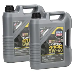 10 Liter LIQUI MOLY Motor&ouml;l &Ouml;l TOP TEC 4100 5W40 5W-40 MB 229.31 VW 505.00/01