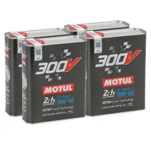 8L 8 Liter MOTUL 300V 24h LE MANS 10W-60 Motor&ouml;l Vollsynthetisch Motorsport RACING