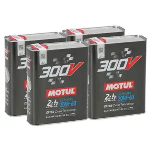 8L 8 Liter MOTUL 300V 24h LE MANS 20W-60 Motor&ouml;l Vollsynthetisch Motorsport RACING