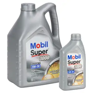 6L 6 Liter Mobil 1 SUPER 3000 FORMULA 5 5W-30 Motor&ouml;l f&uuml;r MB 229.31/51/52 VW 504/507.00