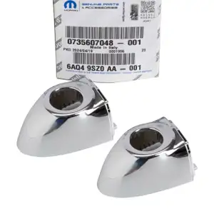 2x ORIGINAL Fiat MOPAR Chrom Abdeckkappe Türaußengriff 500X 334_ vorne außen 735607048