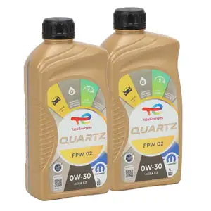 2L 2 Liter ORIGINAL Mopar TOTAL QUARTZ FPW 02 0W-30 Motor&ouml;l ACEA C2 FPW9.55535/02