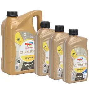 8L 8 Liter ORIGINAL Mopar TOTAL QUARTZ FPW 09 5W-40 Motor&ouml;l ACEA C3 API SN FPW9.5535/09