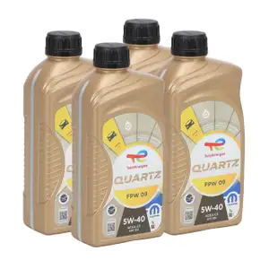 4L 4 Liter ORIGINAL Mopar TOTAL QUARTZ FPW 09 5W-40 Motor&ouml;l ACEA C3 API SN FPW9.5535/09