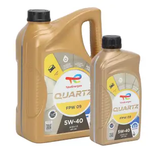 6L 6 Liter ORIGINAL Mopar TOTAL QUARTZ FPW 09 5W-40 Motor&ouml;l ACEA C3 API SN FPW9.5535/09
