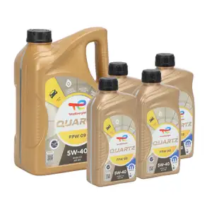 9L 9 Liter ORIGINAL Mopar TOTAL QUARTZ FPW 09 5W-40 Motor&ouml;l ACEA C3 API SN FPW9.5535/09