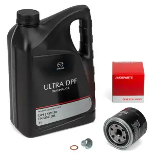 5L ORIGINAL 5W-30 Motor&ouml;l + HERTH+BUSS &Ouml;lfilter f&uuml;r MAZDA 323 3 5 626 6 CX-7 MPV 2 Premacy