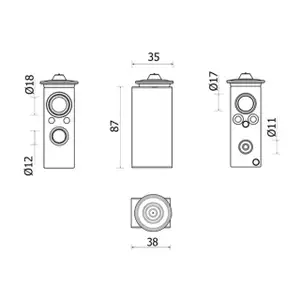 MAHLE AVE146000P Expansionsventil Klimaanlage f&uuml;r OPEL Crossland / X 3645632