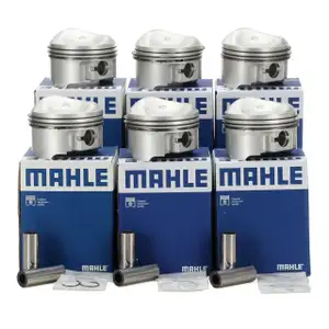 6x MAHLE 5038100 Kolben f&uuml;r PORSCHE 911 / Cabrio 3.0 SC 204 PS 93010305000