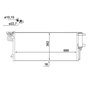 MAHLE AC103000S Kondensator + Trockner f&uuml;r FORD Focus 3 C-Max 2 Kuga 2 3 Connect V408