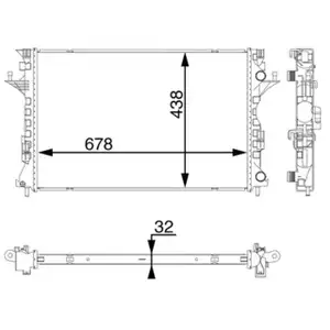 MAHLE CR1061000S K&uuml;hler Motork&uuml;hler f&uuml;r RENAULT Espace 4 Laguna 2 1.9-2.2 dCi 8200292771