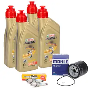 4L CASTROL 15W-50 4T + MAHLE OC91D + 2x NGK Z&uuml;ndkerze f&uuml;r BMW K75 R850 K/R1100 K/R1200