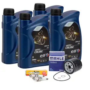 4L ELF 20W-50 4T + MAHLE OC91D + 2x NGK Z&uuml;ndkerze f&uuml;r BMW K75 R850 K/R1100 K/R1200