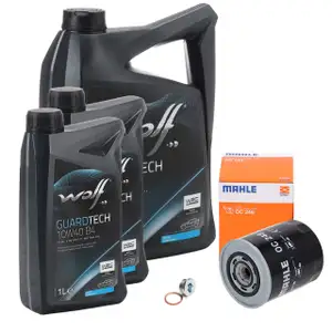 7L WOLF 10W40 B4 Motor&ouml;l + MAHLE &Ouml;lfilter f&uuml;r PSA Jumper 1 2 Boxer FIAT Ducato 2.5/2.8D
