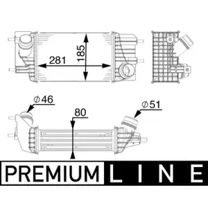 MAHLE CI154000P Ladeluftk&uuml;hler f&uuml;r NISSAN Juke (F15) NV200 / Evalia Pulsar (C13) 1.5 dCi